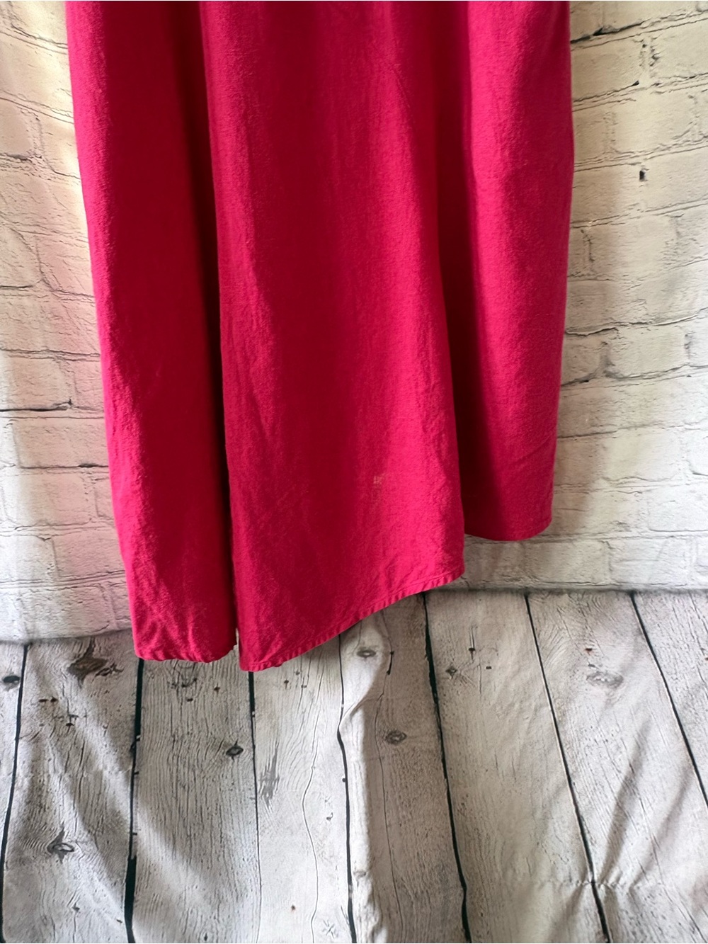 Coldwater Creek Linen Sleeveless Maxi Dress Sz 1X Pockets Asymmetrical Pink Boho - Picture 4 of 14